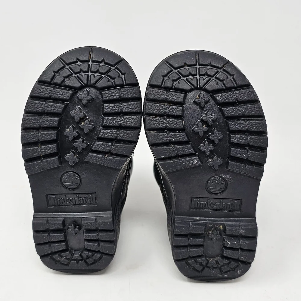 Timberland‎ Black Leather Field Hiking Work Boots 15806M Boys Toddler Size 5.5